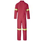 Trade Polycotton Conti Suit - Reflective Arms & Legs - Yellow Tape Red