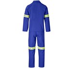 Trade Polycotton Conti Suit - Reflective Arms & Legs - Yellow Tape Royal Blue