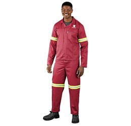 Trade Polycotton Conti Suit - Reflective Arms & Legs - Yellow Tape