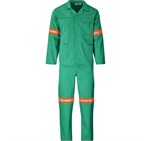 Trade Polycotton Conti Suit - Reflective Arms & Legs - Orange Tape Green