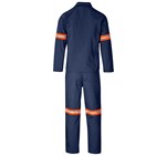 Trade Polycotton Conti Suit - Reflective Arms & Legs - Orange Tape Navy