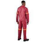 Trade Polycotton Conti Suit - Reflective Arms & Legs - Orange Tape ALT-11011-R-MOBK-01