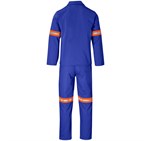 Trade Polycotton Conti Suit - Reflective Arms & Legs - Orange Tape Royal Blue