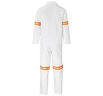 Trade Polycotton Conti Suit - Reflective Arms & Legs - Orange Tape White