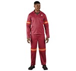 Trade Polycotton Conti Suit - Reflective Arms & Legs - Orange Tape ALT-11011