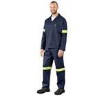 Technician 100% Cotton Conti Suit - Reflective Arms & Legs - Yellow Tape ALT-11031-N-MOFR1799