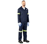 Technician 100% Cotton Conti Suit - Reflective Arms & Legs - Yellow Tape ALT-11031-N-MOFR3199-LOGO