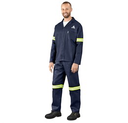 Technician 100% Cotton Conti Suit - Reflective Arms & Legs - Yellow Tape