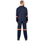 Technician 100% Cotton Conti Suit - Reflective Arms & Legs - Orange Tape ALT-11032-N-MOBK-01