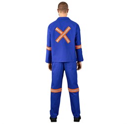 Technician 100% Cotton Conti Suit - Reflective Arms, Legs & Back - Orange Tape