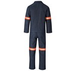 Vintage 100% Cotton Denim Conti Suit - Reflective Arms & Legs - Orange Tape Dark Blue