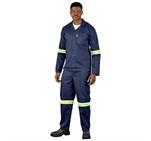 Trade Polycotton Conti Suit - Reflective Arms & Legs - Yellow Taped ALT-1105-N-DEFAULT-NO-LOGO