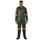 Acid Resistant Polycotton Conti Suit - Reflective Arm & Legs - Orange Tape ALT-11062-OL-MOFR-01