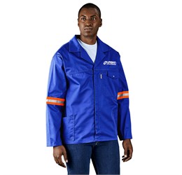 Site Premium Polycotton Jacket - Reflective Arms - Orange Tape