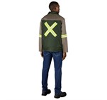 Site Premium Two-Tone Polycotton Jacket - Reflective Arms & Back - Yellow Tape ALT-11123-KH-MOBK11