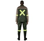 Site Premium Two-Tone Polycotton Jacket - Reflective Arms & Back - Yellow Tape ALT-11123-KH-MOBK