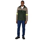 Site Premium Two-Tone Polycotton Jacket - Reflective Arms & Back - Yellow Tape ALT-11123-KH-MOFR21