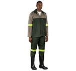 Site Premium Two-Tone Polycotton Jacket - Reflective Arms & Back - Yellow Tape ALT-11123-KH-MOFR31