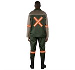 Site Premium Two-Tone Polycotton Jacket - Reflective Arms & Back - Orange Tape ALT-11124-KH-MOBK-02