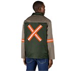 Site Premium Two-Tone Polycotton Jacket - Reflective Arms & Back - Orange Tape