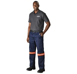 Site Premium Polycotton Pants - Reflective Legs - Orange Tape