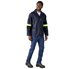 Artisan Premium 100% Cotton Jacket - Reflective Arms & Back - Yellow Tape ALT-11143-N-MOFR13