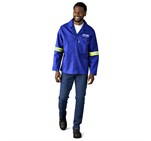 Artisan Premium 100% Cotton Jacket - Reflective Arms & Back - Yellow Tape ALT-11143-RB-MOFR11-LOGO