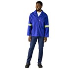 Artisan Premium 100% Cotton Jacket - Reflective Arms & Back - Yellow Tape ALT-11143-RB-MOFR3