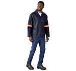 Artisan Premium 100% Cotton Jacket - Reflective Arms & Back - Orange Tape ALT-11144-N-MOFR-01