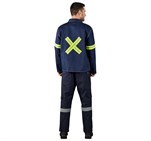 Cast Premium 100% Cotton Denim Jacket - Reflective Arms & Back - Yellow Tape ALT-11163-BU-MOBK8