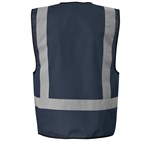 Direction En4 Hi-Viz Reflective Full Zip Vest Navy