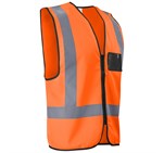 Direction En4 Hi-Viz Reflective Full Zip Vest Orange