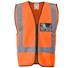 Direction En4 Hi-Viz Reflective Full Zip Vest Orange