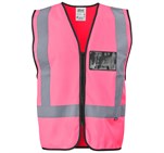 Direction En4 Hi-Viz Reflective Full Zip Vest Pink