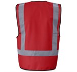 Direction En4 Hi-Viz Reflective Full Zip Vest Red