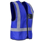 Direction En4 Hi-Viz Reflective Full Zip Vest Royal Blue