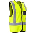 Direction En4 Hi-Viz Reflective Full Zip Vest Yellow