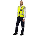 Airport Hi-Viz Reflective Full Zip Vest ALT-1202-Y-MOFR37