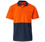 Inspector Two-Tone Hi-Viz Golf Shirt Orange