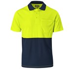 Inspector Two-Tone Hi-Viz Golf Shirt Yellow