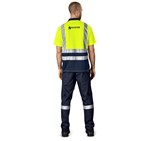 Surveyor Two-Tone Hi-Viz Reflective Golf Shirt ALT-1402-Y-MOBK12-LOGO