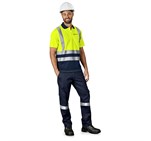 Surveyor Two-Tone Hi-Viz Reflective Golf Shirt ALT-1402-Y-MOFR10-LOGO