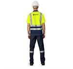 Surveyor Two-Tone Hi-Viz Reflective Golf Shirt ALT-1402-Y_MOBK-LOGO