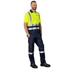 Surveyor Two-Tone Hi-Viz Reflective Golf Shirt ALT-1402-Y_MOFR37-LOGO