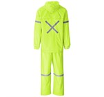 Outdoor Hi-Viz Reflective Polyester/PVC Rainsuit - Lime ALT-1601-L-GHBK