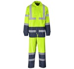 Torrent Two-Tone Hi-Viz Ref Polyester/PVC Rainsuit - Lime