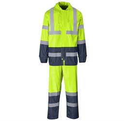 Torrent Two-Tone Hi-Viz Ref Polyester/PVC Rainsuit - Lime