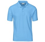 Mens Basic Pique Golf Shirt Cyan