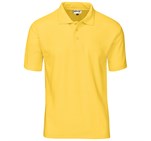 Mens Basic Pique Golf Shirt Yellow