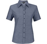 Ladies Short Sleeve Oxford Shirt - Navy